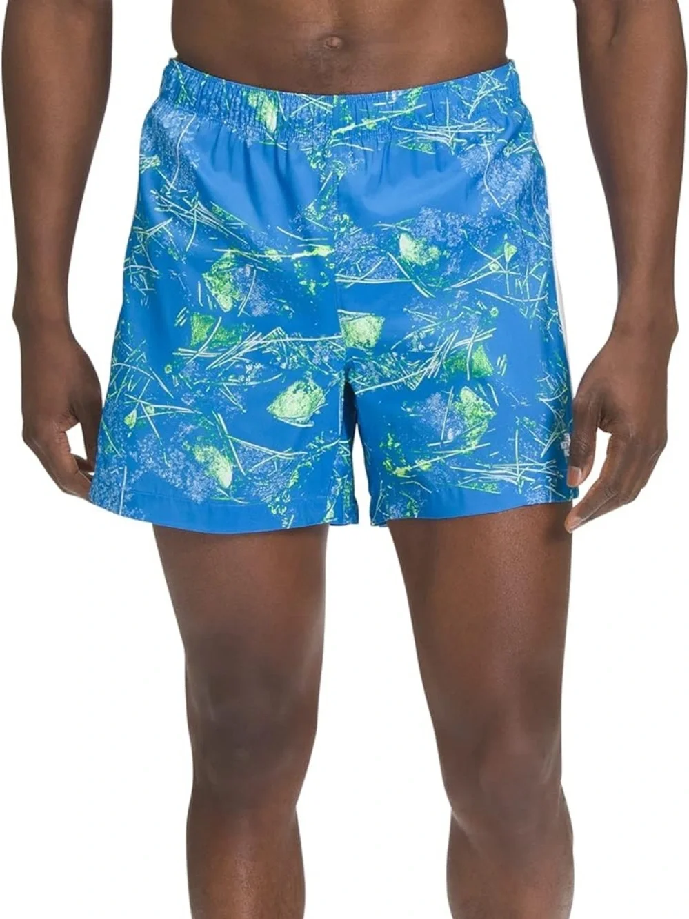 The North Face Running Shorts Blue‎ Green Print Men’s Size M Athletic Shorts